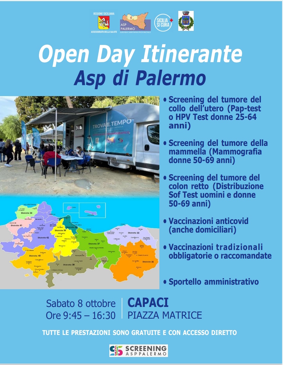 Open Day Itinerante<br>Asp di Palermo